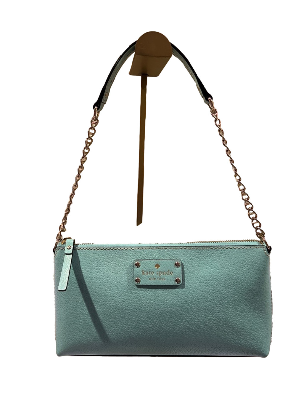 Kate Spade Turquoise Blue Leather Shoulder Bag EUC